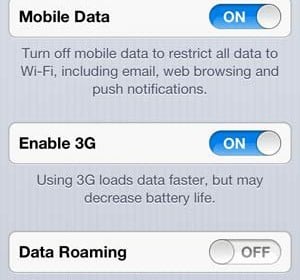 Disable 3G to improve mobile signal reception